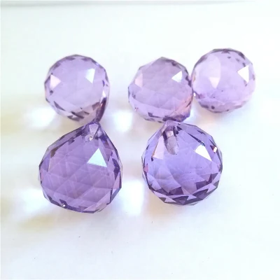 Melhor venda 20mm bolas de lustre vidro roxo casa requintado bola cristal ornamentos hotel luxo lâmpada cristal pendurado bola