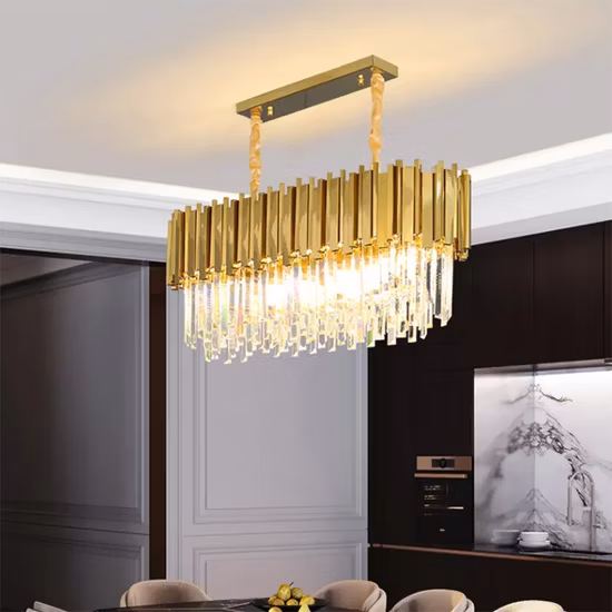 Lâmpada de decoração para casa Lustre de cristal LED Iluminação pendente