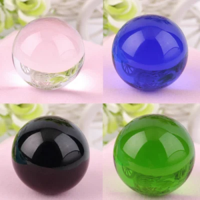 Esfera de vidro de bola de cristal mágica transparente colorida asiática