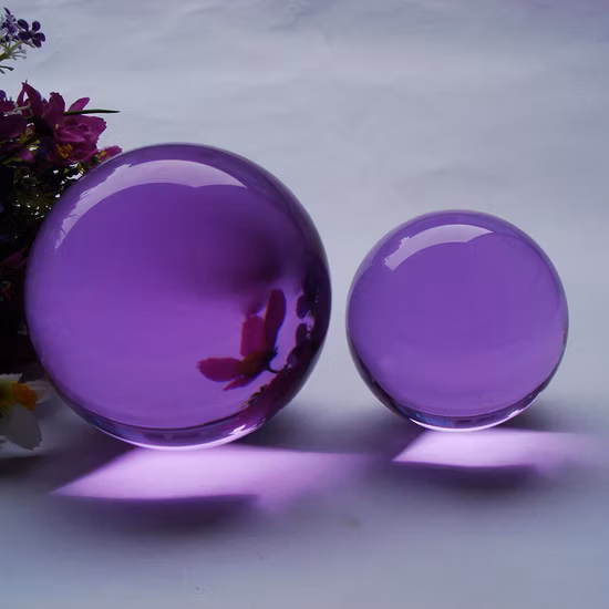 Esfera de vidro de bola de cristal mágica transparente colorida asiática
