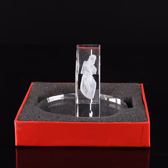 Moldura de cubo de cristal para presente de Natal